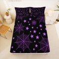 thumbnail image 5 of Manfei Gothic Spider Web Print Bed Sheets,Moon Halloween Full Size Sheets,4-Piece,1 Flat Sheet,1 Fitted Sheet and 2 Pillowcases, 5 of 6