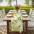 thumbnail image 4 of Table Runners 70 Inches Long Dress Scarves, Sage Green Leaves Farmhouse Coffee/Dining/Kitchen Table Decor, Holiday Table Runner, Summer Botanical Farmhouse Watercolor Leaf 13x70 Inch, 4 of 9
