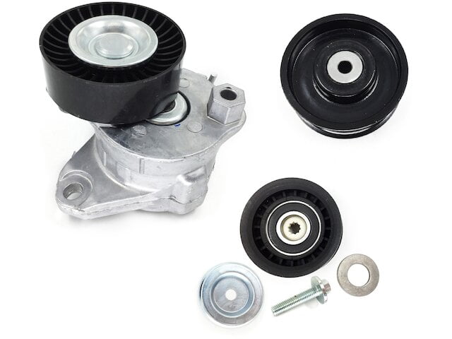 Accessory Serpentine Belt Tensioner Kit with Pulleys - Compatible with 2006 - 2011 Mercedes-Benz E350 2007 2008 2009 2010
