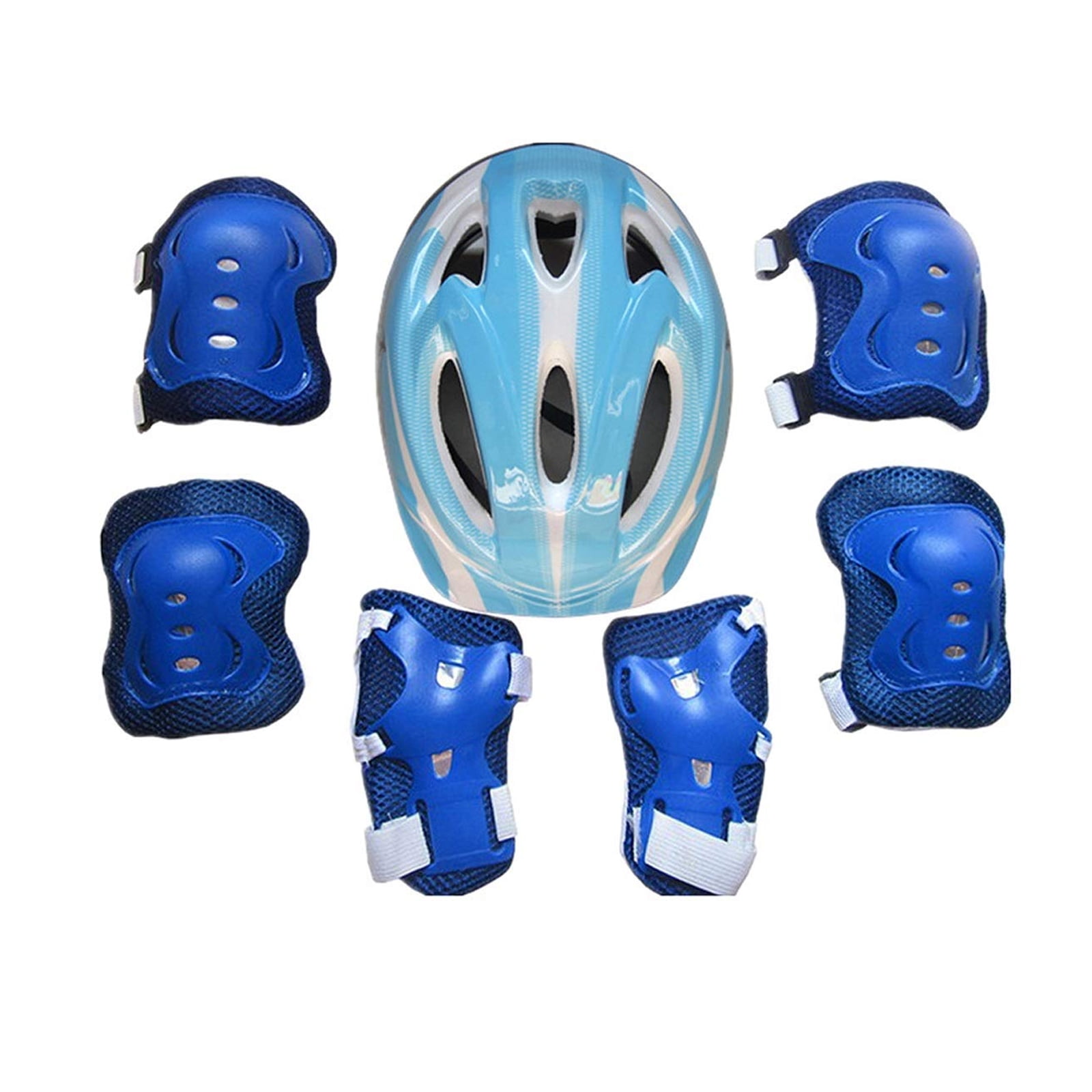 Sunloudy 7Pcs Kids Skateboarding Protective Gear Set, Roller Skating