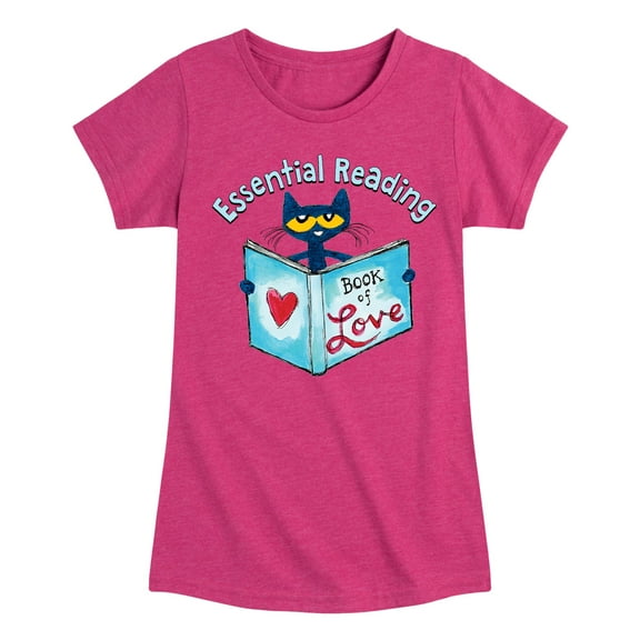 Pete The Cat - The Book Of Love - Toddler And Youth Girls Short Sleeve Graphic T-Shirt
