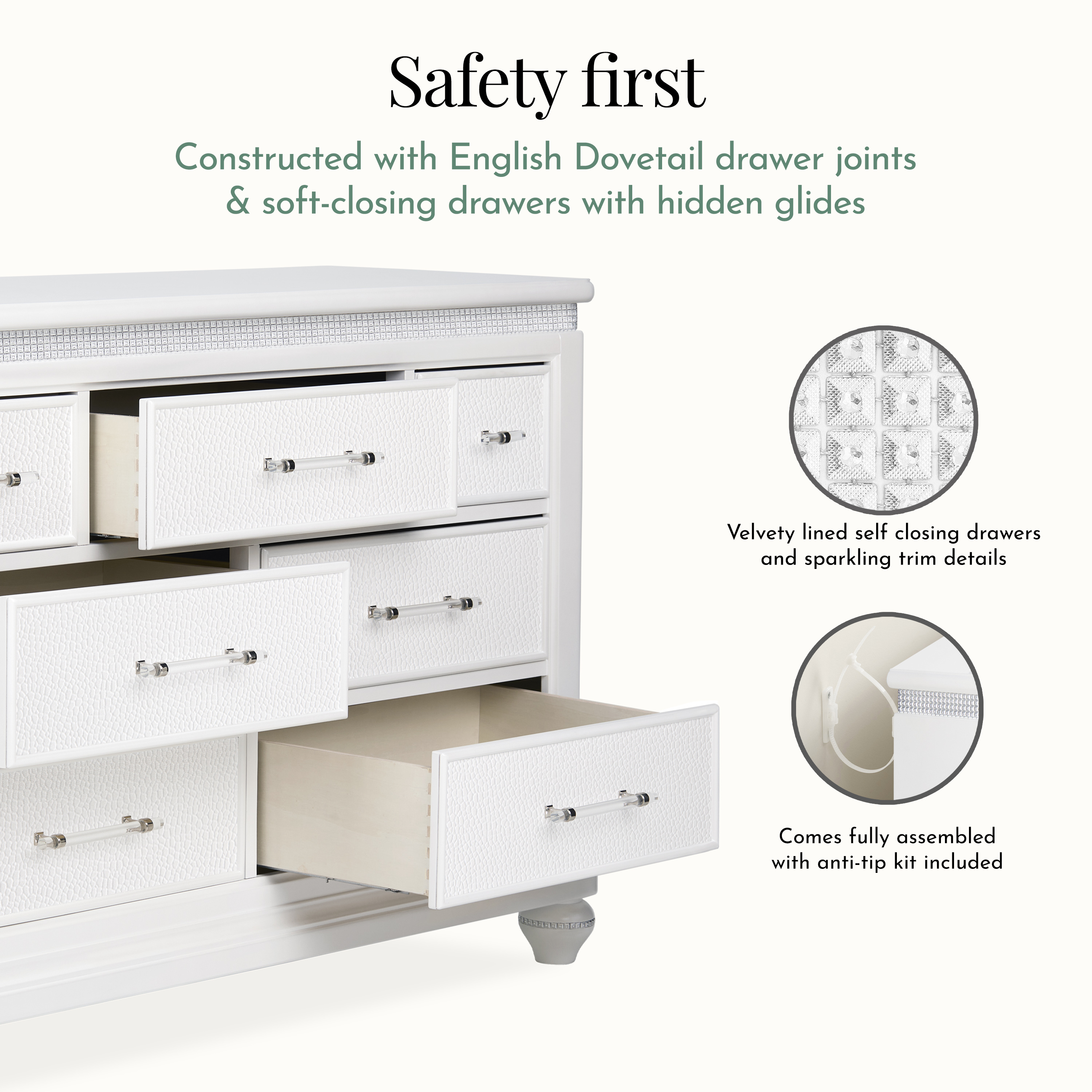 Evolur Nova Double Dresser, Stardust