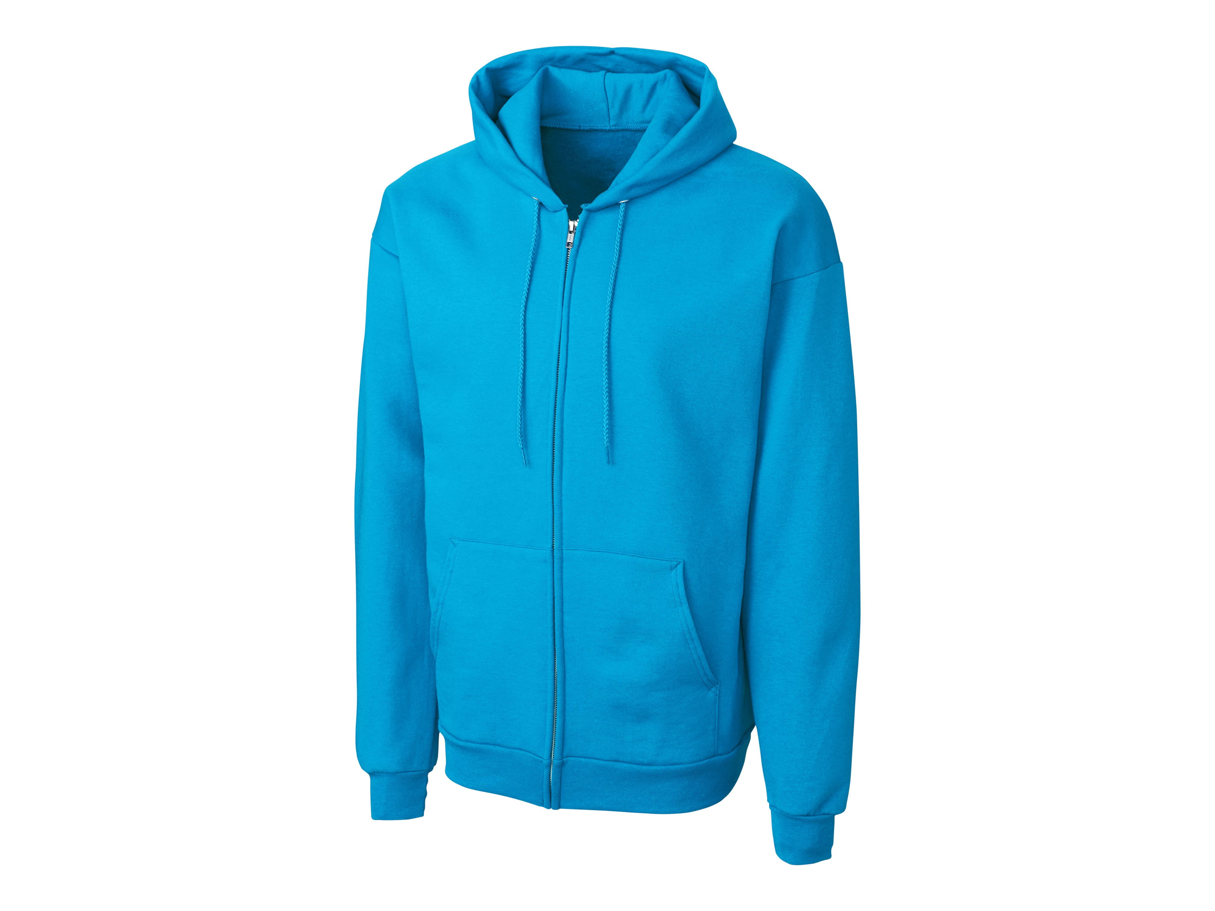 neon blue sweatshirt