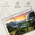 thumbnail image 6 of Elephant Stock Glacier National Park View Wall Art - Horizontal Multi Panel Canvas - 3 Pieceliving Room Wall Decor - Photography Nature Multi Panel - Orange And Gray Decor - 57" x 36", 6 of 8
