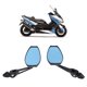 thumbnail image 5 of Espejos del extremo de la Barra de la Motocicleta, Lentes azules Angle de Visión Ancho de aluminio Motocetreta de aluminio Espejo Anti Resplandor para Motocletas M10 M8, 5 of 7