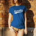 thumbnail image 4 of UGP Campus Apparel Omaha City Baseball Script Basic Cotton T-Shirt - Large - Royal Blue, 4 of 7
