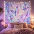 thumbnail image 2 of Vibrant Butterflies on Swirling Cosmic Nebula Dreamy Watercolor for Nature Lovers Ethereal Wall Decor Art Housewarming Gift Tapestry Wall Hanging for Bedroom and Living Room, 2 of 7