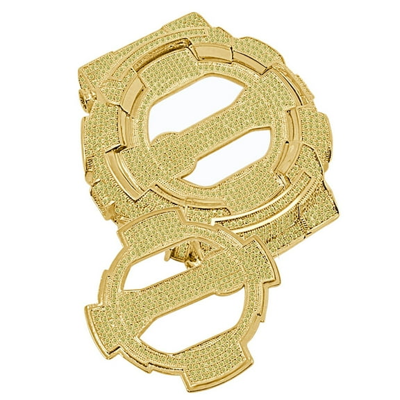 G-Shock Watch Series GA100 Bezel   Face Plate 2 Piece Combo Set 4.50 Cwt. Simulated Diamond 14K Canary Gold Finish Unisex Custom Insert Cover Case