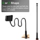 thumbnail image 3 of Soporte con clip para teléfono celular, con agarre, brazo largo flexible, abrazadera de montaje con cuello de cisne para iPhone X/8/7/6/6s/5 Samsung S8/S7, utilizado para cama, escritorio (negro) 39.37 pies ER, 3 of 5