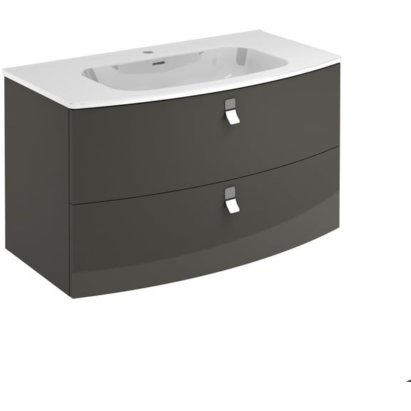 Ws Bath Collections Rondo 100 Rondo 40" Single Vanity Set - Anthracite