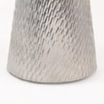 thumbnail image 6 of Modern Accent Side Table with Silver Hammered Metal Base & Matte Black Bowl Top – Decorative Round End Table for Living Room, Bedroom, or Entryway, 6 of 7