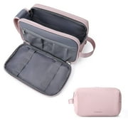 BAGSMART Extra Large Toiletry Bag for Women, Unisex Travel Makeup Cosmetic Bag Organizer Water-resistant Dopp Kit Shaving Bag for Toiletries Accessories, Pink