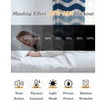 thumbnail image 5 of Geometric Blue Ombre Blackout Curtains, Light Blocking Print Window Curtains, Modern Gradient White Ocean Striped Thermal Insulated Window Drapes for Living Room 2 Panels, 84"W x 63"L, 5 of 9
