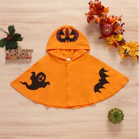 

Child Sweater Toddler Boys Girls Fancy Party Pumpkin Hooded Robe Kids Hooded Cloak Coat