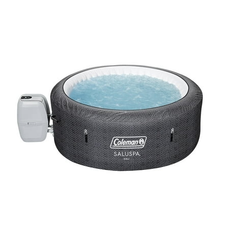 Coleman 71  x 26  Cali EnergySense AirJet 4 Brown Wicker Round Inflatable Hot Tub with 2-4 Person with Pump #P08411