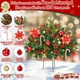 thumbnail image 2 of Waipfaru 2pack Outdoor Artificial Christmas Urn Filler,24inch Pre-lit Xmas Pine Trees with Cones,Berries,Tripod Stake and 70 LED Lights,Outdoor Holiday Home Decor, 2 of 7