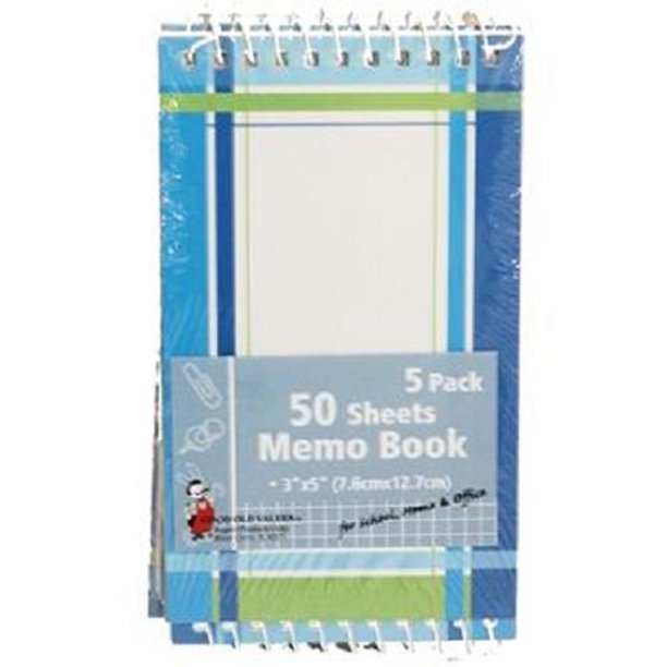 Memo Books 50 Sheets 4Pk 1 count only