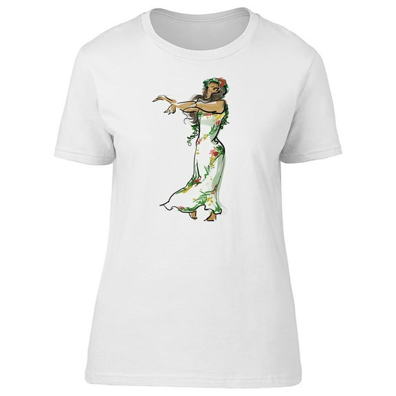 Lovely Hawaiian Hula Dancer Lady Tee Women's -Image by Shutterstock