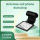 thumbnail image 5 of Methold Puerto de carga para teléfono móvil, tapón antipolvo, silicona, resistente al agua, protector Universal para tableta, tapones antipérdida, Teléfono y Comunicación Negro Tipo 1, 5 of 6
