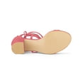 thumbnail image 5 of BLISSFUL STEP Women's Shoes Lace-Up Chunky Heel Open Toe Cross Strap Sandals Watermelon Red 7, 5 of 8