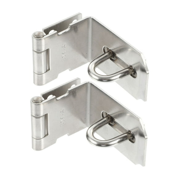 Miangastore 2Pcs Stainless Steel Cabinet Hasp Lock Door Padlock Latch Lock Right Angle Locks