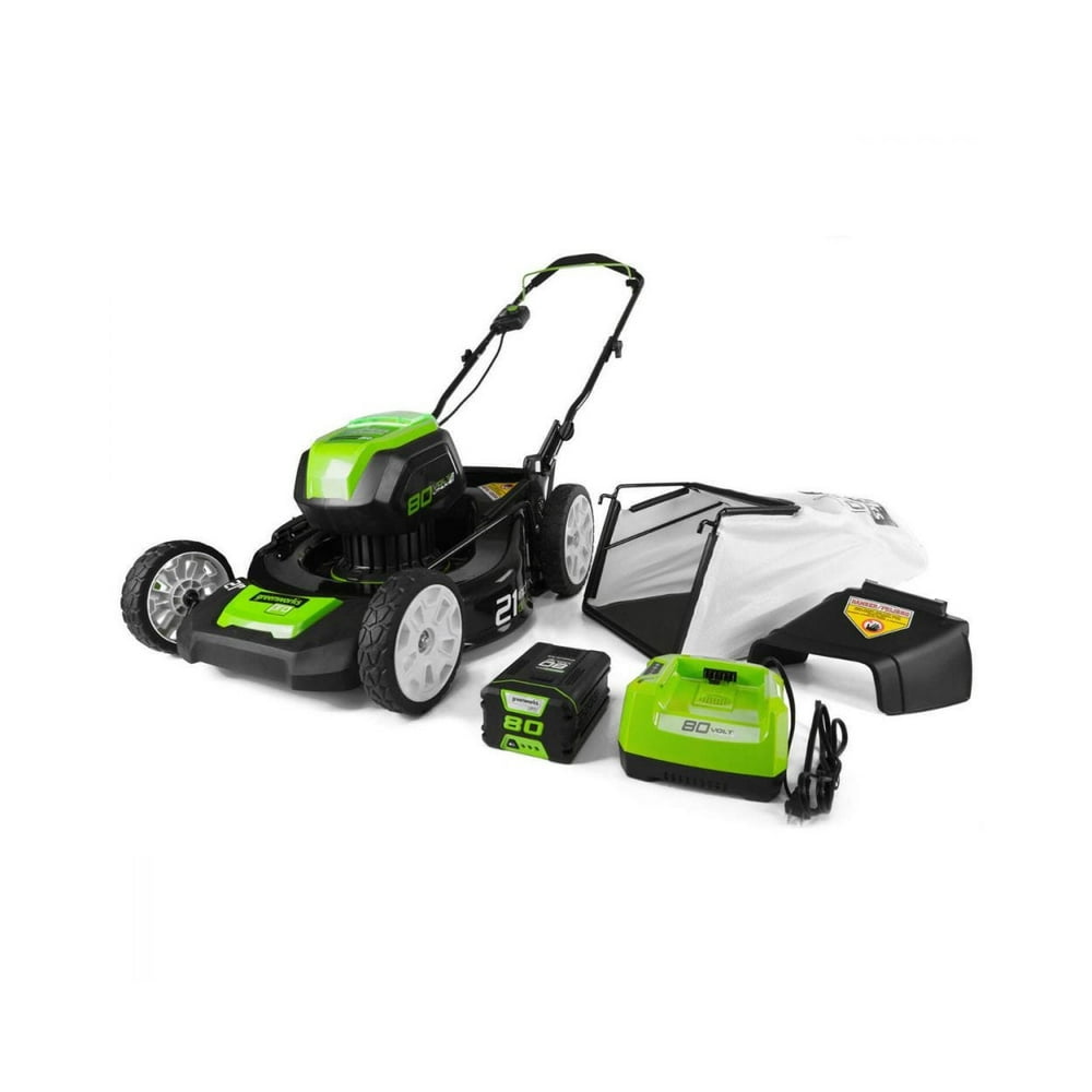 Greenworks PRO 21Inch 80V Cordless Lawn Mower, 4.0 AH Battery Included