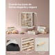 thumbnail image 5 of Caja Joyero Giratorio 360°, Caja de Joyas con 5 Cajones, Ventanas Laterales de Cristal, Idea de Regalo, Blanco Nube, 5 of 8