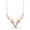 Rose gold, variant on AFFY 0.05 Carat (ctw) Round Cut Lab Created Moissanite Diamond Accent Deer Antler Pendant in 14K White Gold Over Sterling Silver, With 18" Chain