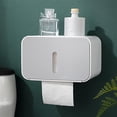 thumbnail image 1 of Wall Mounted Toilet Paper Holder PS ABS Waterproof Roll Paper Tissue Storage Box Bathroom Accessories, 1 of 5