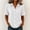 *White, variant on ClodeEU Women's Collared Short Sleeve Button Down Shirt,Casual Solid Loose Fit Blouse Army Green,Women's Plus L