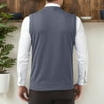 thumbnail image 4 of RMGVDSD Stylish Men's Sweater Vest Mens Sweater Vests Casual Fall Sleeveless V Neck Knit Pullover Loose Fit Versatile Layering Casual Outings Wear Casual Dress Sweater, 4 of 9