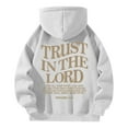 thumbnail image 4 of Hpapadks Womens Hoodies Letter Print Hooded Zip Up Streetwear Loose Fit Long Sleeve Sweatshirt for Women White S, 4 of 5