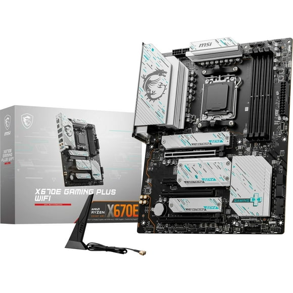 MSI X670E GAMING PLUS WIFI Gaming Motherboard (AMD Ryzen 9000/8000/7000 Series Processors, AM5, DDR5, PCIe 5.0, SATA 6Gb/s, M.2 slots, USB 3.2 Gen 2, Wi-Fi 6E,