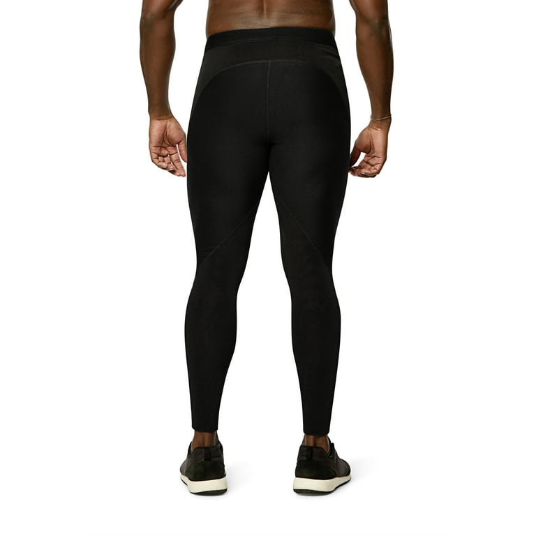 Physiclo Pro Resistance Men's Full-Length Compression Training Pants with  Built-in Resistance Band Technology, Black 