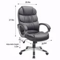 thumbnail image 4 of Lacoo Faux Leather High-Back Executive Office Desk Chair with Armrests, Gray, 4 of 7