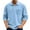 Sky Blue041, variant on Dwelliawo Mens Quarter Zip Pullover Casual Stand Collar Quarter Zip Pullover Tops Fall Spring Long Sleeve Sweatshirt Waffle Textured Sweatshirts Green 4XL