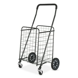 NOGIS Folding Shopping Cart with Wheels Fashionable and Practical Shopping Carts Grocery Cart on Wheels Used for Picnic Trips to Buy Vegetables Black Walmart