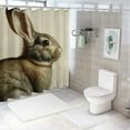 thumbnail image 6 of JEUXUS Spring Easter Bunny Prints for Bathroom Shower Curtain Multiple Sizes White, 6 of 6