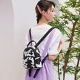 thumbnail image 4 of Bsvklp Mochila Con Estampado De Animales De Pu Para Mujer, Bolsos De Estilo Preppy (Vaca Blanca) Bsvklp Para estrenar, 4 of 9