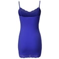 thumbnail image 2 of FashionOutfit Women's Solid Soft Stretch Spaghetti Strap Lace Trim Tank Top, 2 of 3