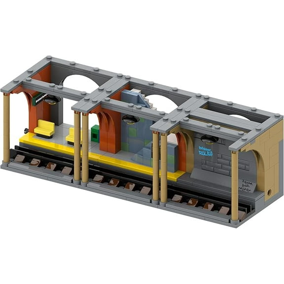 Brick Loot Mini City Subway Station Building Kit – Modular Transit Hub Compatible with Major Brands – Interlocking Brick Playset for Kids & Collectors