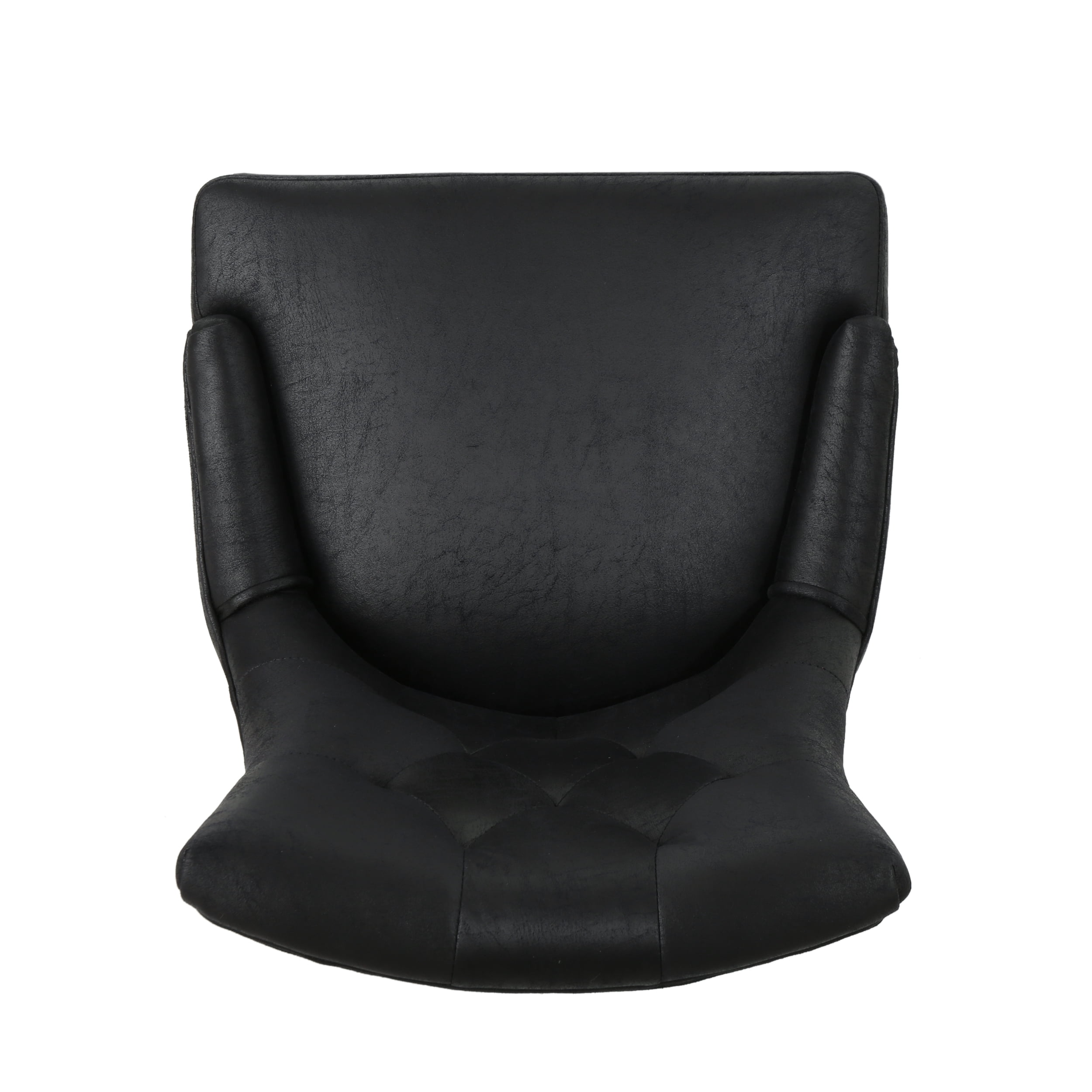 Noble House Tyler Contemporary Microfiber Dining Chairs, Set of 4, Black, Espresso