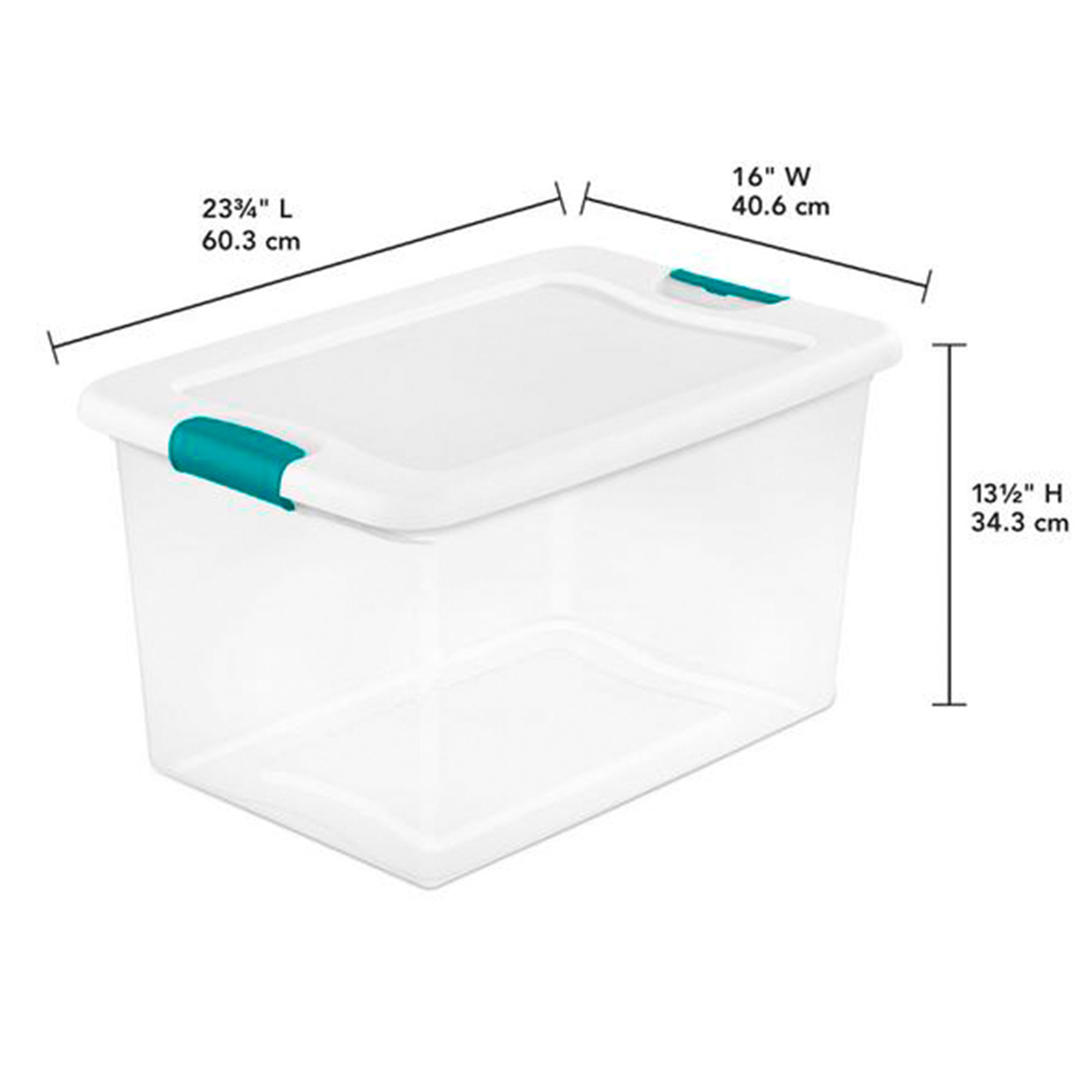 Sterilite 64 Quart Clear Plastic Storage Bin with White Latch Lid, 18 Pack - image 2 of 11