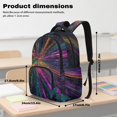 thumbnail image 6 of SCRAWLGOD Neon Light Trails Pattern Lightweight Backpack for Kids, Unisex Daypack for Travel Work Business Commute School, Laptop Storage Classic Modern Simple Design, 6 of 7