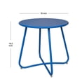 thumbnail image 3 of Hofitlead Outdoor Side Table,Waterproof Metal End Table,Small Patio Table Round End Table Outdoor Table for Garden Balcony Yard,Blue, 3 of 7