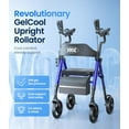 thumbnail image 6 of VOCIC Z22 Upright Rollator Walker with Adjustable Armrests & GelCool Seat, 300lb Capacity, 8" All-Terrain Wheels, Cup/Cane Holder-Blue, 6 of 9
