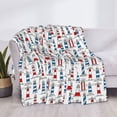 thumbnail image 3 of Honeii Lighthouse And Beacon print throw blanket, crafted from cozy cotton flannel, offers versatile home decor as a bedding suitable for all seasons.-50"x40", 3 of 6