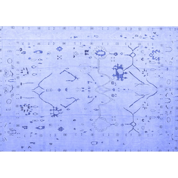 Ahgly Company Indoor Rectangle Oriental Blue Traditional Area Rugs, 8' x 12'