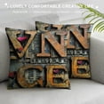 thumbnail image 3 of Orinice  Live Laugh Love Throw Pillow Cushion Cover, Saying Promoting The Values of Human Life in Colorful a Pattern, Decorative Square Accent Pillow Case,  20x20in, 3 of 5