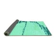 thumbnail image 2 of Ahgly Company Indoor Round Abstract Turquoise Blue Modern Area Rugs, 3' Round, 2 of 4